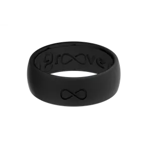 Solid Midnight Black Ring