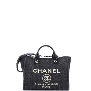 Pre-owned CHANEL Denim Tote Bags REBAG Deauville NM Tote Small by Rebag