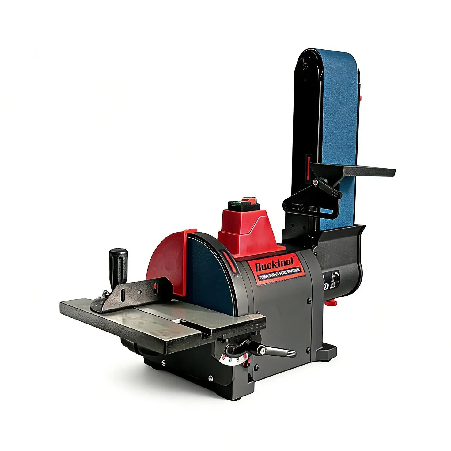 BUCKTOOL Pro 1HP Sturdy Aluminium Benchtop Belt-Disc Sander Machine for Metal Working, 4x36 in Belt, 8 in Disc, Direct-Drive Motor, BD4802