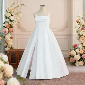 669 Girls' Wedding Dress Long Piano Dress Performance Costume Birthday Princess Dress