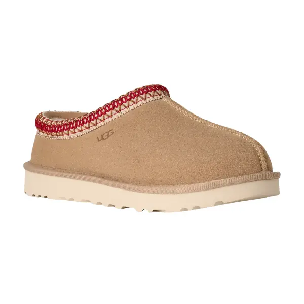 UGG Women's Tasman II Sand Authentic Braid Slipper Sandals - Women's Footwear, Casual Low-Profile Indoor/Outdoor Comfortable EVA-Sheepskin Suede Slide Shoe