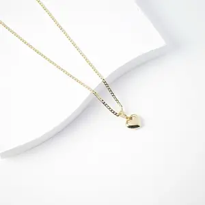 Heart Necklace 14K Laminated Gold – Zirconia – 7 Styles – 16” 18” 22” Chain – Hypoallergenic