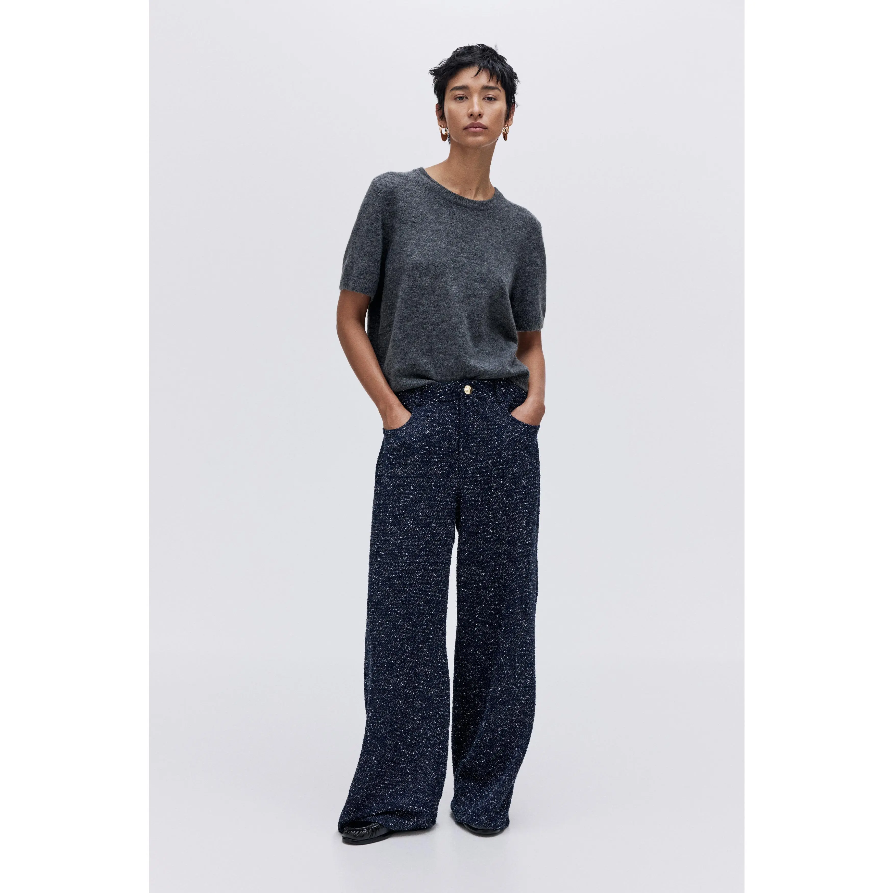 H&M Bouclé trousers