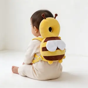 Cute Bee Design Baby Headrest Pillow, Breathable Baby Headrest Protective Pad, Baby Walking Headrest Pillow Harness Gifts Newborn Carrier