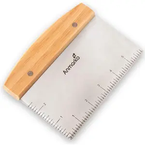 Dough  for Bread and Pizza Dough - Stainless Steel Metal Griddle Scraper  - Multipurpose Bench Scraper Kitchen Utensil for Flat Top Griddle - Commercial Quality
