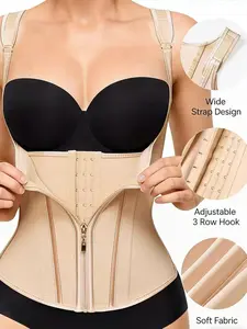 Women's Adjustable Waist Cincher Belt, Compression Abdominal Shaper Back Support Posture Corrector Zipper Closure, Suitable for Sports and Daily Wear, Shapewear