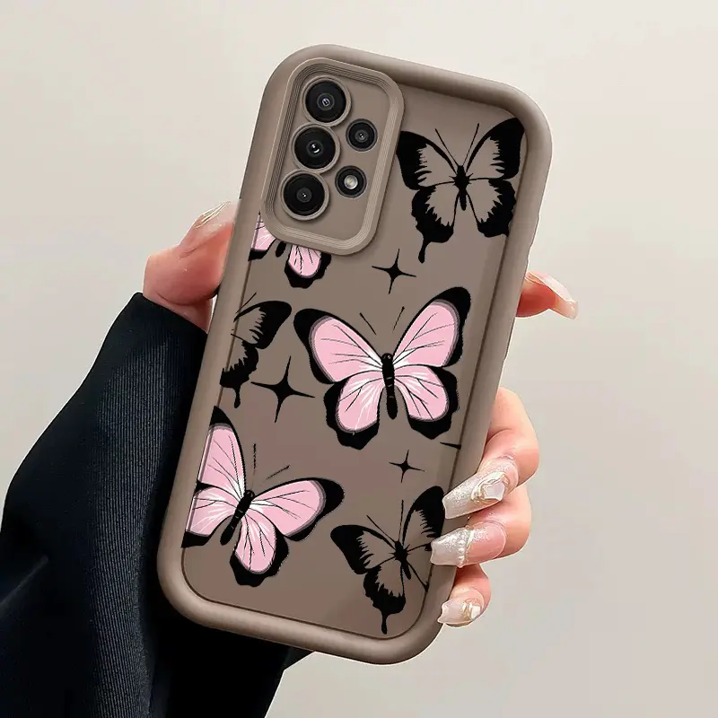 Butterfly Print Smartphone Casing - Soft TPU Full Coverage Shockproof Back Protector Accessory for Samsung Galaxy S26,S26PLUS,S26ULTRA,S25,S25PLUS,S25ULTRA,S24,S24FE,S24PLUS,S24ULTRA,A54,A53,A52,A36,A35,A34,A33,A17,A16,A15,NOTE20,NOTE20ULTRA,S23,S23 5G, B