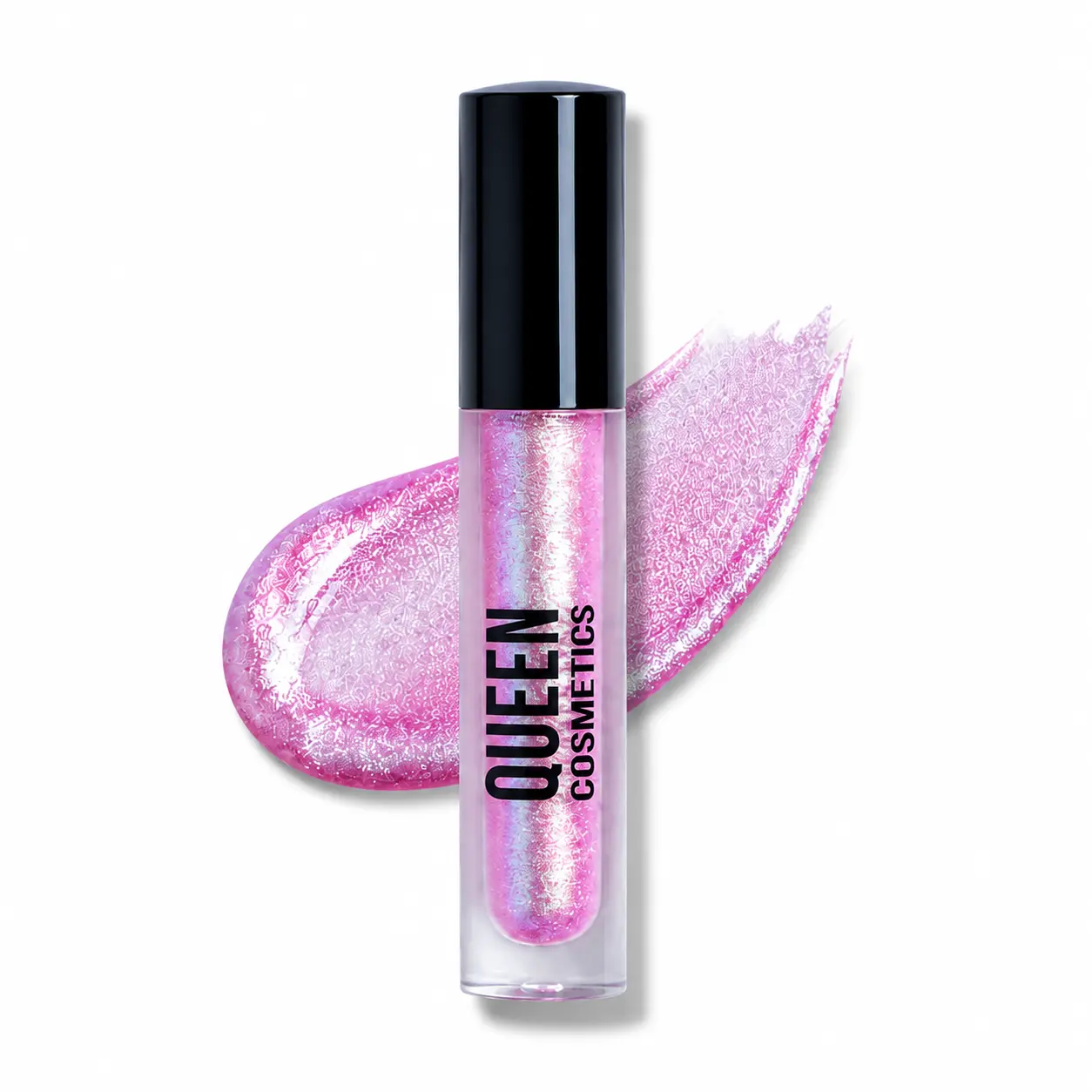 Queen Cosmetics Moonstone Gloss Lipstick Shimmering Pink Finish High Shine Lipgloss for Makeup Care Vegan Cruelty Free Moisturizer