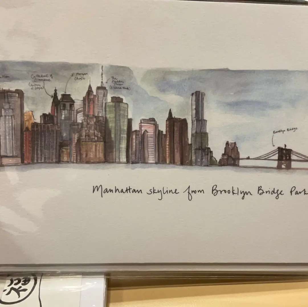 New York Skyline Blank Postcard