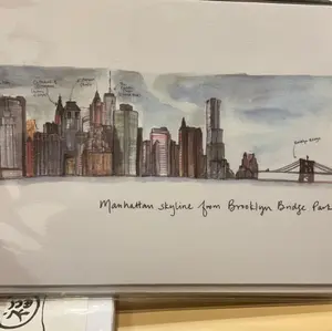 New York Skyline Blank Postcard