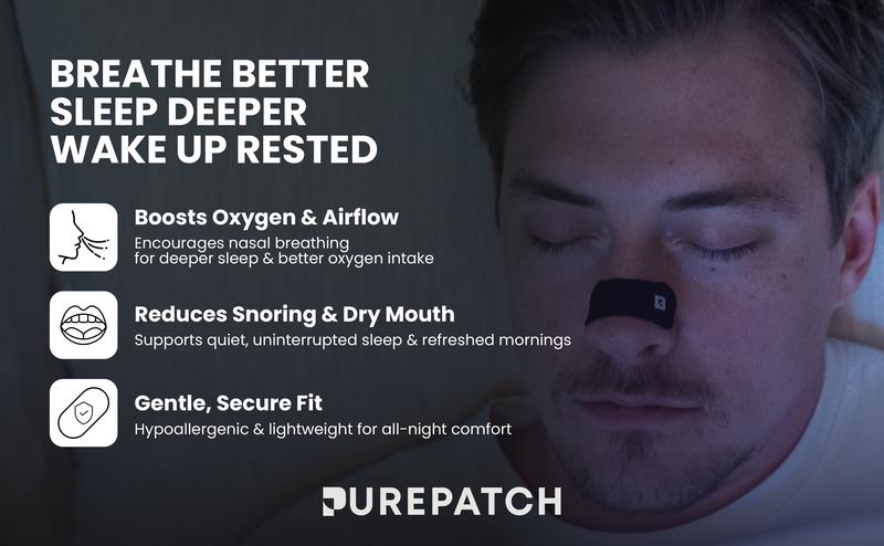 Pure Patch Nose Strips - Breathe Easier, Relieve Congestion & Boost Performance