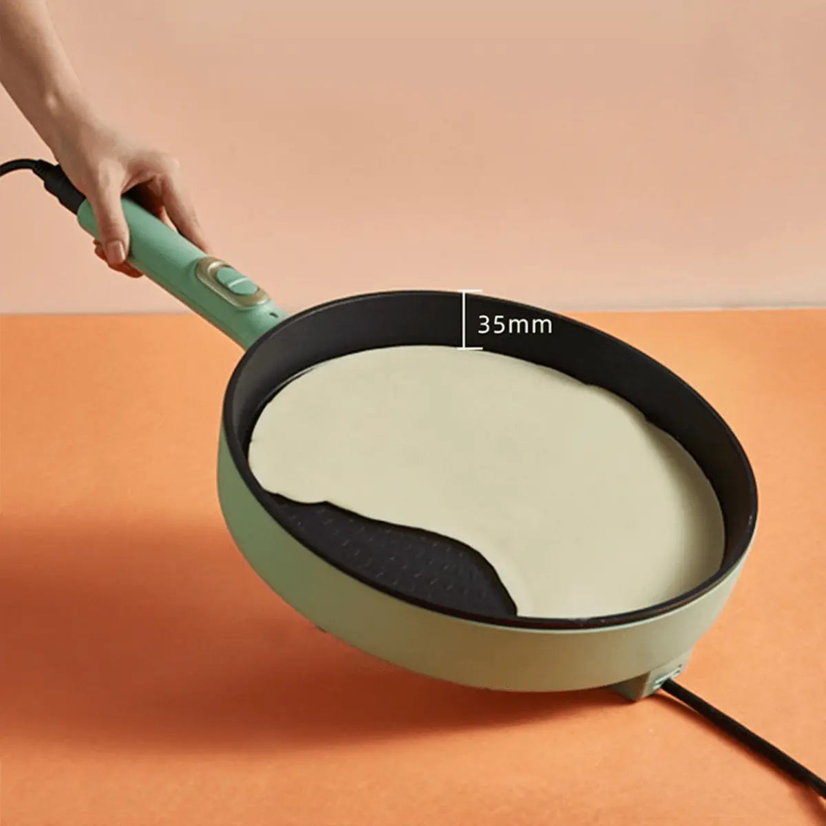 Bear Electric Griddle Pan, 2-in-1 Crepe Maker & Pancake Machine, Double-Sided Non-Stick Cooking, Multi-functional DBC-D15G2