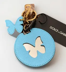 Pre-owned DOLCE & GABBANA As Seen On Screen As Seen On Screen SE4162 Blue Butterfly Mirror Key Ring
