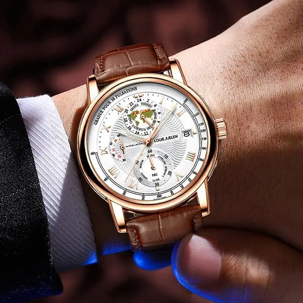 Men's Watch Original Movement LOUIEJUELEN Swiss Brand with