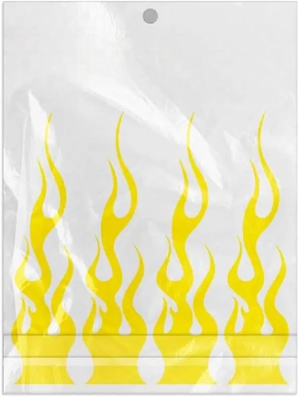 Reflective Flame Stickers, 4 Pcs Yellow Reflective Car Sticker Decal with 3M Retro-Reflective Vinyl, Self-Adhesive Outdoor Waterproof Safety Flame