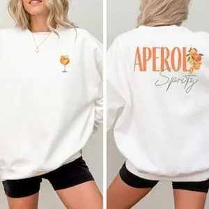 Aperol Spritz Crewneck Sweatshirt, Italian Aperitivo Unisex Sweatshirt, Gift for Campari Spritz Lover, Bachelorette Outfit, Cocktail Club