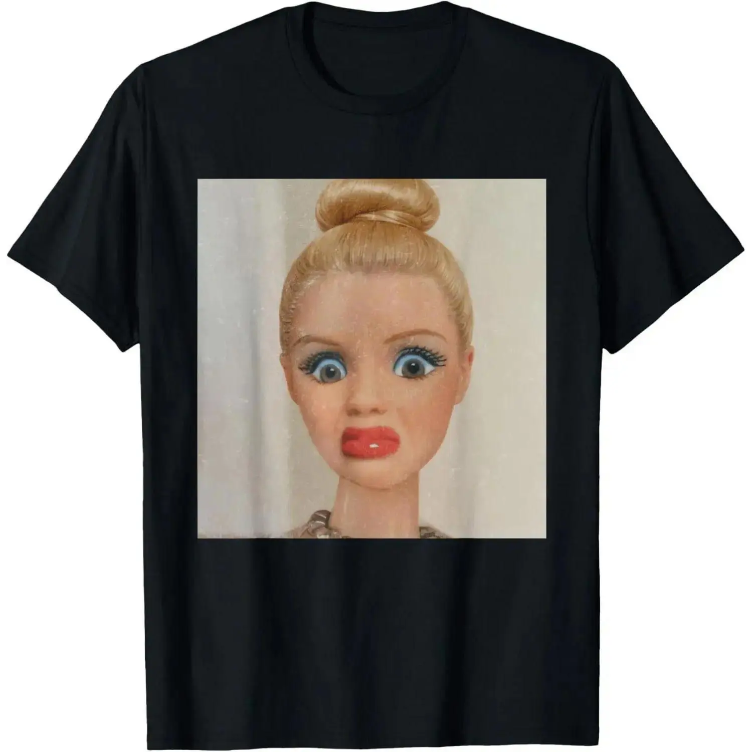 Humorous Disgusted Doll Face Meme Sarcastic Reaction T-Shirt
