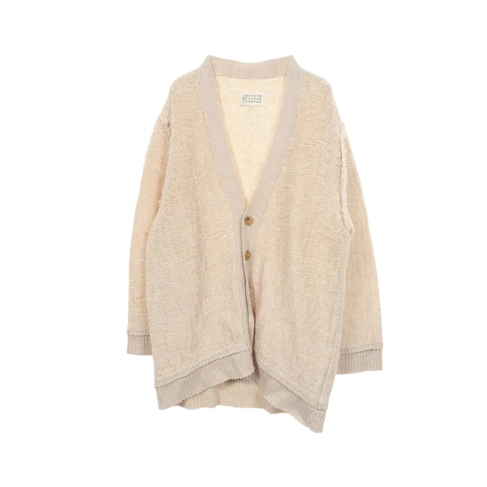 Pre-owned Maison Margiela Cotton Small Leather Goods Hemp Cardigan