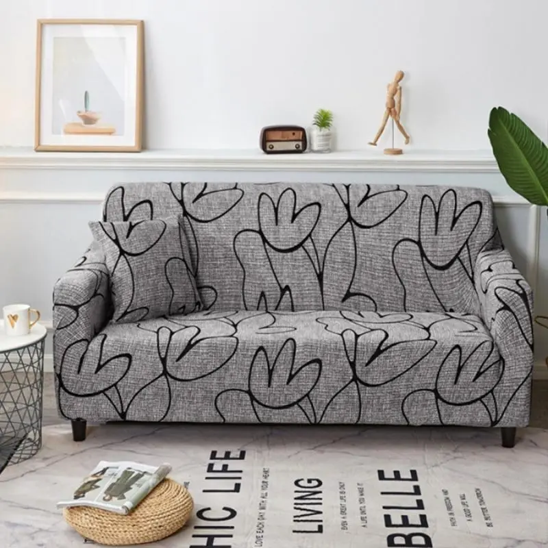 Tulip Pattern Elastic Sofa Cover, 1 Count Soft Breathable Sofa Slipcover, Sofa Protector for Home Living Room Bedroom Office, Sofa Covers Washable