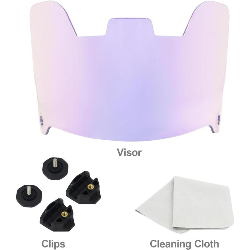 Clear football visor for adults youth eye shield with easy install football visor clips for helmet protection