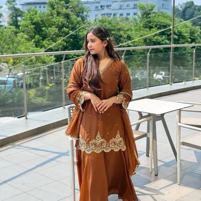 Women causal suit party wear Indian collection plazo Pakistani wedding dress