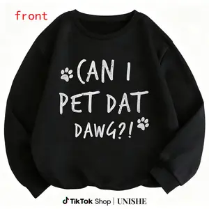 Humorous Dog Lover Sweatshirt - Can I Pet Dat Dawg Long Sleeve
