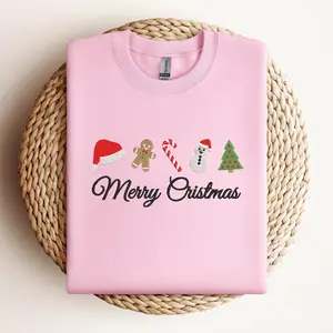 EMBROIDERED CHRISTMAS SWEATSHIRT Christmas Cookie Sweatshirt Stocking Stuffer Gift for Friends Christmas Gift for Christmas Tree Sweatshirt 4G