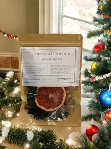 Christmas Morning Simmer Pot Kit with Premium Quality Ingredients for Festive Aromas Cozy Atmospheres Handcrafted Winter Wonderland Scented Natural Fragrance