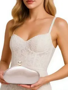 Elegant Acrylic Shell Shoulder Bag, Fashionable Wedding Evening Clutch, Unique Pearl Buckle Handbag, Luxurious Party Purse for Women