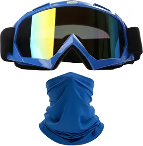 Motorcycle Goggles Dirt Bike ATV Off-road Riding Motocross Glasses with Neck Gaiter Face Cover for Women Girls