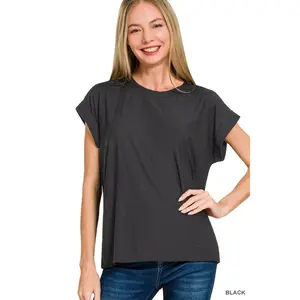 Slub Cuffed Sleeve Tee