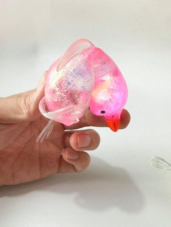 1PC Glitter Crystal Duck Soft Slow Rebound Sticky Stress Relief Toy, Cute for All Ages, Ideal for Holiday, Birthday, Easter, Halloween, Christmas & Mother's Day Gifts