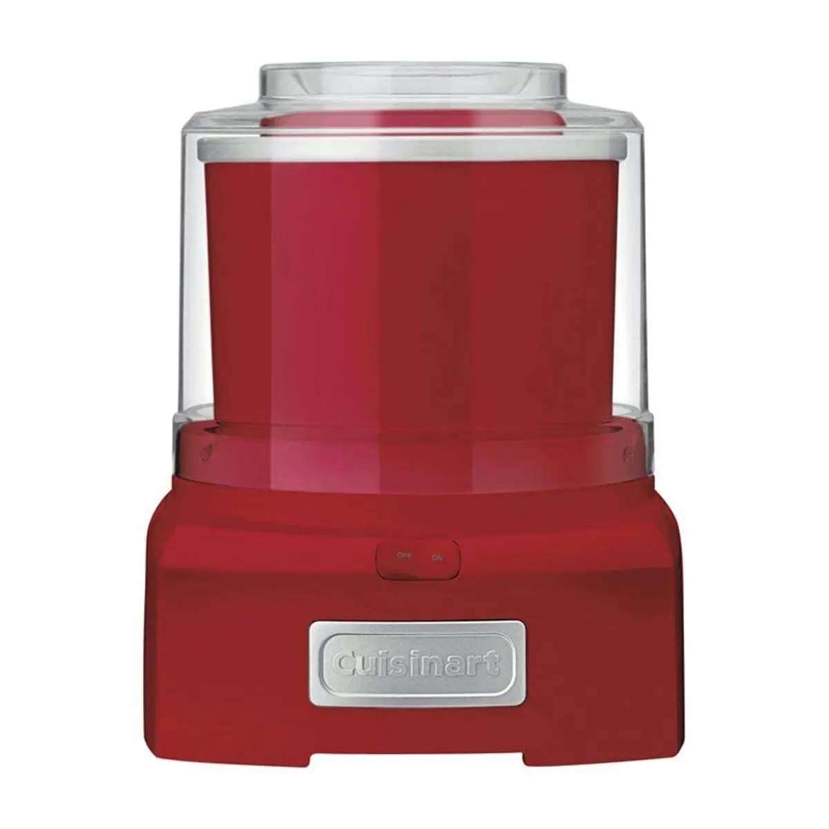 Cuisinart 8339566 Fully Automatic Ice Cream Maker - 1.5 qt, 11.26x9.06x9.17 in, Red, for Motor Home Kitchen Use & Frozen Yogurt
