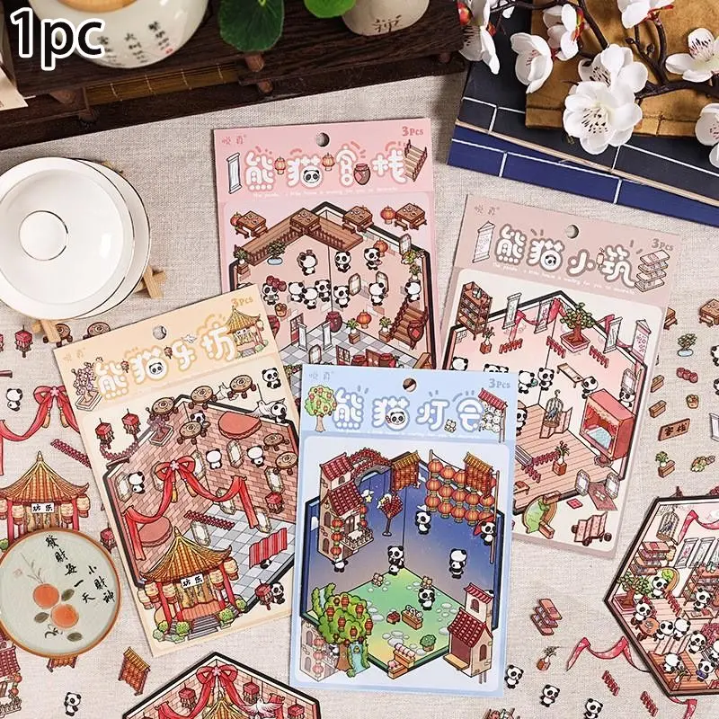 3D Dream Cottage Scene Stickers, 3D Diorama DIY Scrapbook Stickers for Journaling & Craft Decor, Perfect for Creative Projects