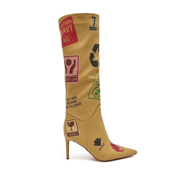 AKIRA GOLD WHOLE PACKAGE TAN STILETTO BOOT