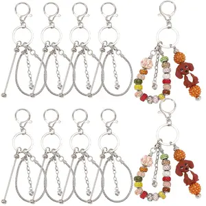 20 pieces - Beaded keychains with snake-shaped thick chains, with interesting designs. Suitable for ladies' handbags as hanging accessories. A wonderful gift for DIY enthusiasts. Keychain making accessories.