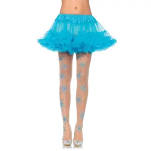 Glitter Snowflake Tights