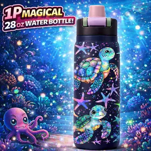 Siphalo 28oz Insulated Mug, Thermo Tumbler with Colorful Ocean Turtle Pattern, Double Wall Vacuum Stainless Steel Construction, Keeps Drinks Hot or Cold for Hours, Leak Proof Lid Design, Large Capacity for Daily Use, Gym Travel or Work, Drinkware Gift