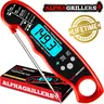Alpha Grillers Instant Read Meat Thermometer – Waterproof Kitchen Gadget & Accessory, Foldable Stainless Steel, Lifetime Warranty Perfect for BBQ, Baking, Air Fryer, Kitchen Utensils, Back to School