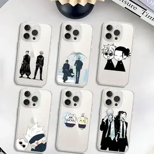 S-Satoru Gojo S-Suguru Geto Phone Case Soft Transparent Protective Case For IPhone 17 16 15 14 13 12 11 Pro Max Mini Plus Shockproof Cover