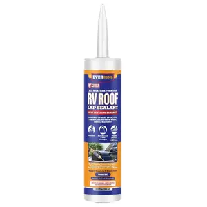 Self Leveling RV Roof Sealant - Fiber Infused Flexible Strong Sealant for RVS, Campers, Trailers, Buildings, Repairs. 1 Caulk Tube for  RV R