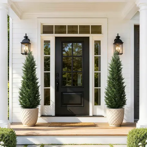 VITALISMO Lifelike Artificial Cedar Tree 3FT-6FT, Faux Juniper Cypress Potted Plant. Perfect for Home, Office, Fireplace Mantle, Entryway & Rustic Christmas,home decor