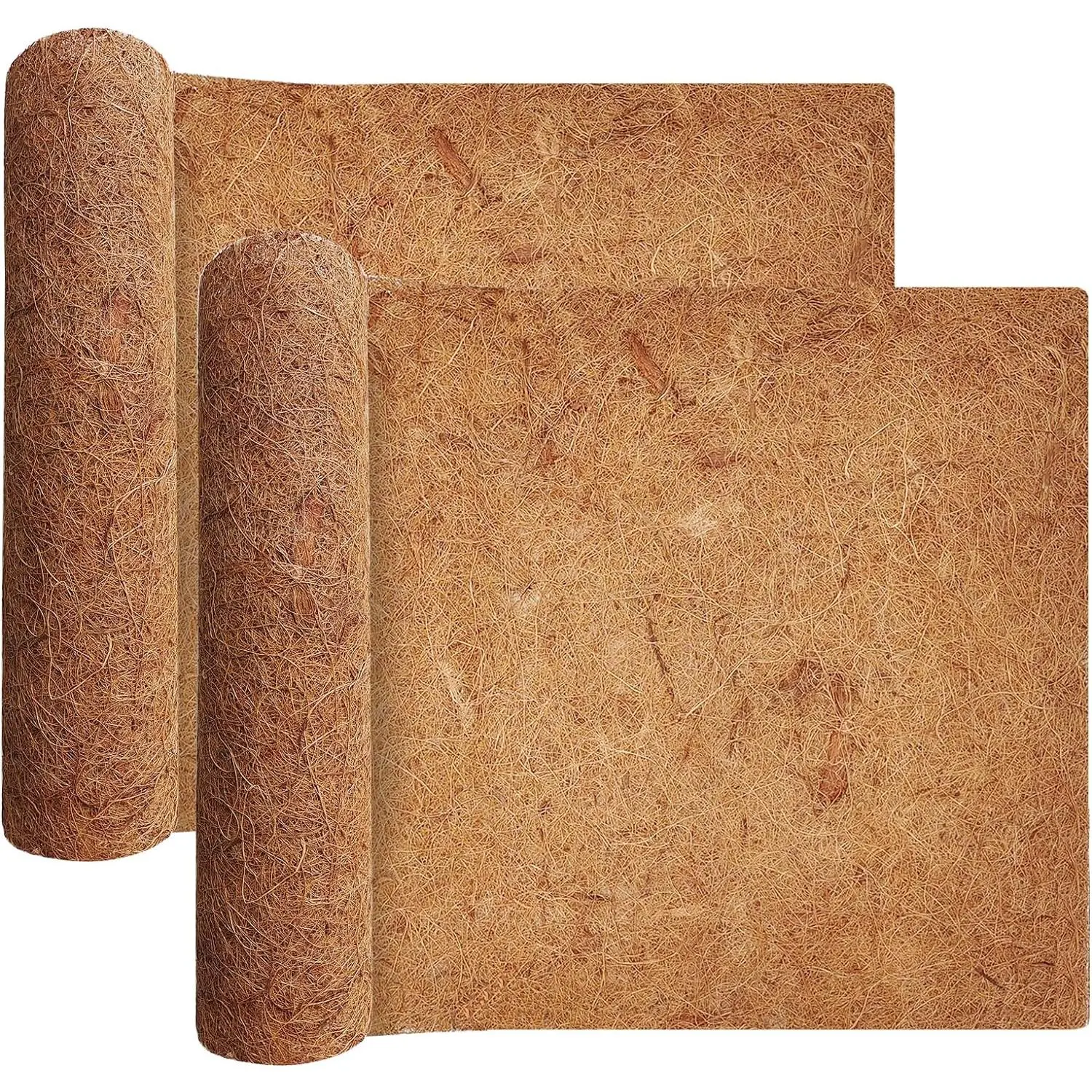 16x40 inch Natural Coco Plant Liner Sheet, Flowerpot Basket Insulation Coconut Coir Mat for Garden Antiskid Keep Warm, Wedding Decoration and Home Ecological Plant Decor, Animal Pet Pad (2 Pack)