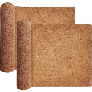 16x40 inch Natural Coco Plant Liner Sheet, Flowerpot Basket Insulation Coconut Coir Mat for Garden Antiskid Keep Warm, Wedding Decoration and Home Ecological Plant Decor, Animal Pet Pad (2 Pack)