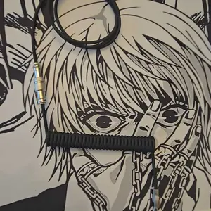 59" Mechanical Keyboard Braid Cable, 1 Count USB-A to Type-C Braided Cord, Flexible Spiral Design for Keyboards with Type-C Connection