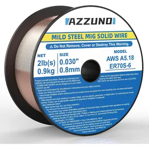 Mig Solid Welding Wire, ER70S-6 Mild Steel Gas Mig Wire .030" 2-LB, 1-Pack