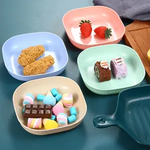 10pcs Plant-Themed Reusable Snack Plate Set - Multifunctional & Dishwasher-Safe Fruit Dish, Dessert Display Plate, Decorative Kitchen Accent