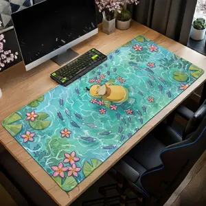 PPsyduckk Water Lily Mouse Pad Gaming Desk Mat Gift, XL Gaming Mouse Pad, Anime Desk Mat