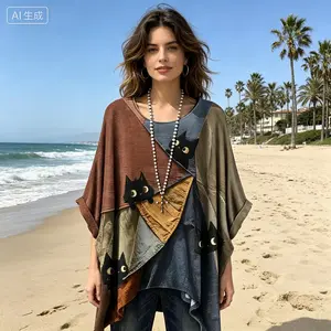 New Women's Oversized Cartoon Print Round Neck Loose Fit Summer T-Shirt Top