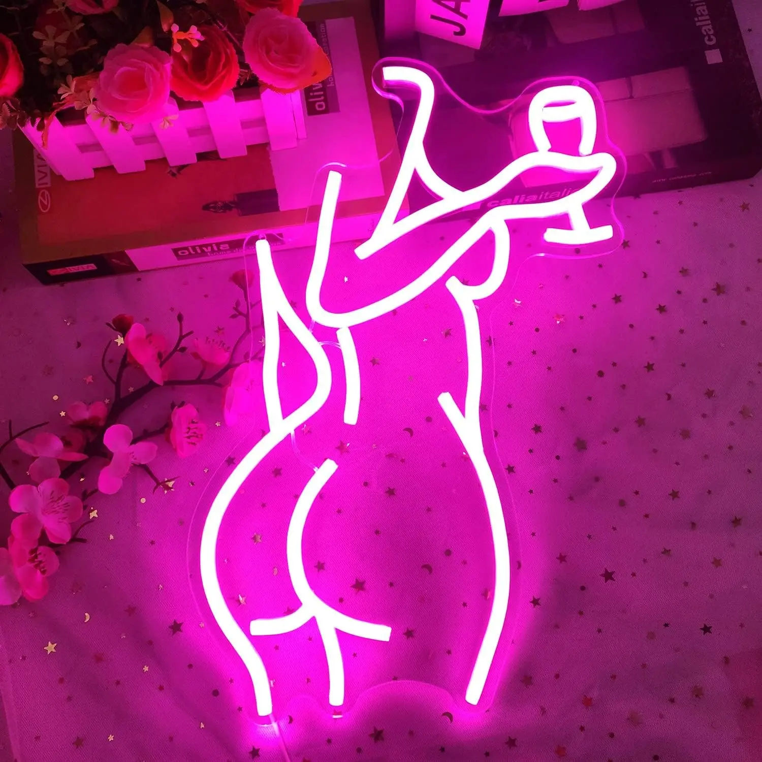 Lady Neon Signs for wall decor Dimmable LED Neon Signs for man cave lady neon sign Girl Women Body Neon Light Sign for Club Bar Home Birthday Party Gifts